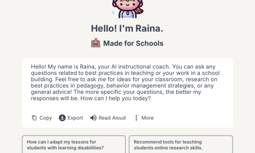 Raina – Ai Chatbot Untuk Guru